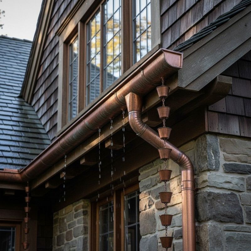 Copper Gutter Installation