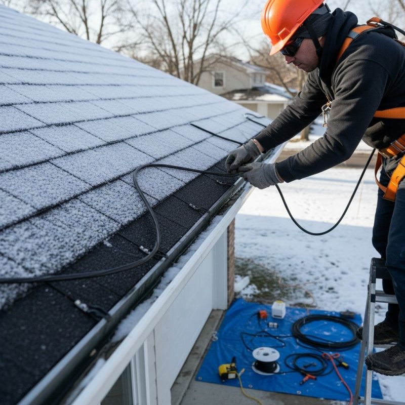 Roof Heating Cable Installation