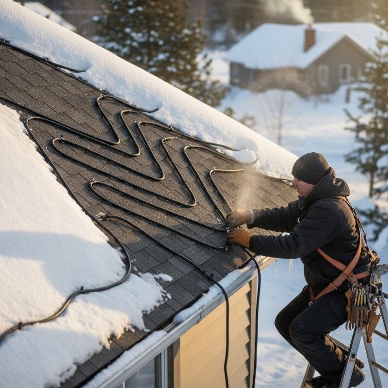 Roof Heating Cable Installation