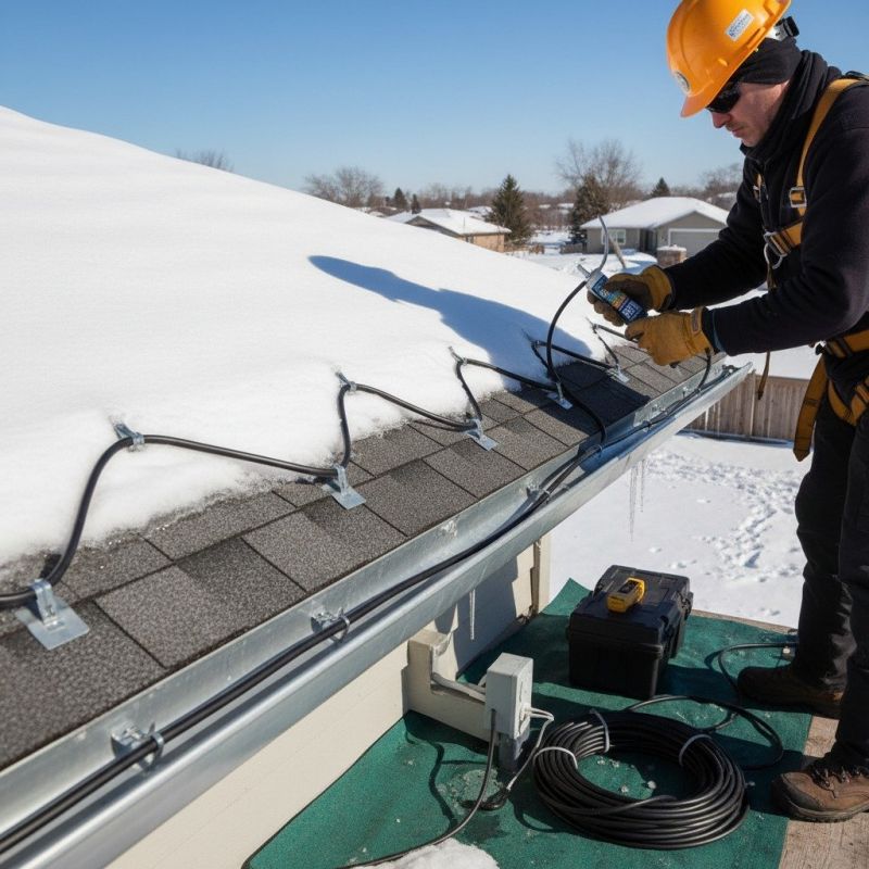 Roof Heating Cable Installation